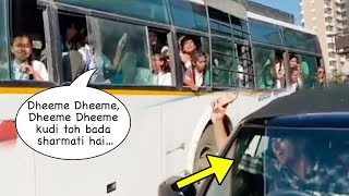 Kartik Aaryan’s little school fans Sing 'Dheeme Dheeme’ for their favourite star from BUS