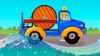 Мультфильм для детей про мойку грузовика. Развивающие видео.