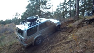 Триал по песчаным горкам. Toyota Surf vs UAZ Patriot vs Opel Monterey. OffRoad