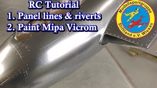 RC Tutorial: 1. Panel lines & riverts 2. Paint MIPA Vicrom Chrome mirror glaze - DH100 Vampire