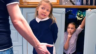 Балди похитили! Получила двойку! Как Ксюша спрятала сестру от папы!