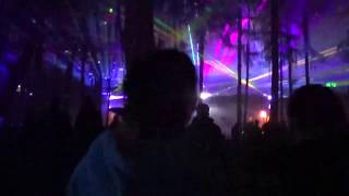 Spirit Lake light show at Hulaween 2018 - The Spirit of the Suwannee Music Park