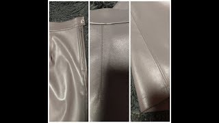 Юбка из эко кожи. Кожзам первый опыт