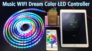 Music WIFI Dream Color LED Controller Control WS2811 Digital Programmable LED Strip Lights