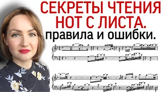 СЕКРЕТЫ ТЕХНИКИ ЧТЕНИЯ НОТ С ЛИСТА на уроках фортепиано. ПЛАН ЧТЕНИЯ НОТ С ЛИСТА для начинающих.