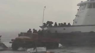 Пурга  Теплоход Хансута. Причал Усть порт