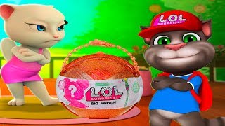 Говорящий Том и Друзья открываем золотой шар LOL мультик для детей про котика #УШАСТИК KIDS