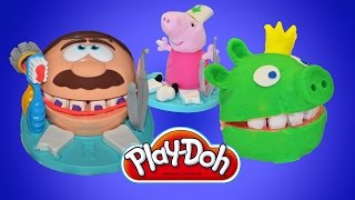 Плей до доктор зубастик, Peppa pig лечит зубы, Плей до обзор на русском
