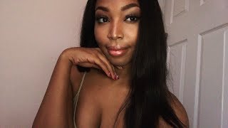 ASMR- 4 week update on Julia Hair + WORST MAKEUP VID IN HISTORY (Whisper/Mouth Sounds)