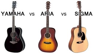 Тимур Ведерников. Сравнительный обзор акустических гитар YAMAHA, ARIA, SIGMA
