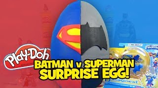 Batman vs Superman Play-Doh Surprise Egg with Batman Toys and Justice League Toys by KidCity