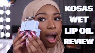 NEW KOSAS WET LIP OIL SWATCHES AND REVIEW (ON BROWN SKIN)