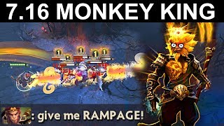 RAMPAGE PLS MONKEY KING PATCH 7.16 DOTA 2 NEW META GAMEPLAY #117