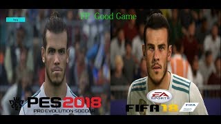 FIFA 18 vs PES 2018 Players Faces Comparison Real Madrid by FP Good Game