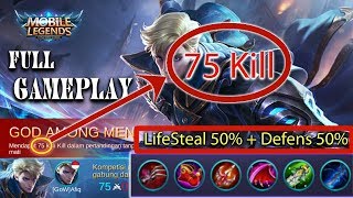 70 KILL | 1vs5 Mobile Legends - Gameplay Alucard ML |Cost mode  -  MOBILE LEGENDS