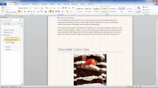 How to use a document map or thumbnails in Microsoft Word 2010