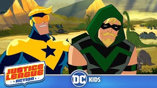 Justice League Action | Booster's Dinosaur Park | DC Kids