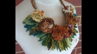 Текстильные украшения своими руками из остатков ткани - бусы, серьги, браслеты