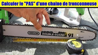 Connaitre les "pas" d'une chaine de tronconneuse (taille de maillons) compatible avec affuteuse lidl