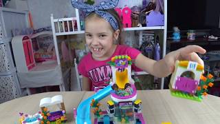 LEGO FRIENDS (БАССЕЙН) распаковка и сборка детского набора игрушек  (набор 41313)