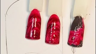 Юлия Билей - Роза по мокрому гель-лаку/ Rose on a wet gel polish - Julia Biley / Periscope