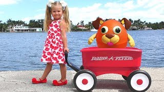 Diana pretend play with new Toys Unicorn, Dog, Dragon