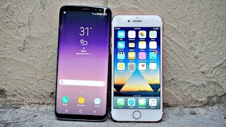 Samsung Galaxy S8 vs iPhone 7 - Drop Test