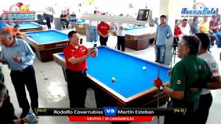 Grupos: Rodolfo Covarrubias vs Martín Esteban / Abierto Carambola 3 Bandas San Marcos