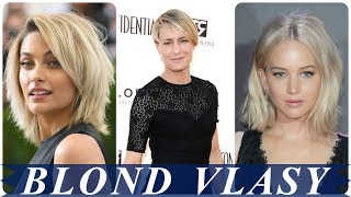 Účesy pro krátké blond vlasy 2018