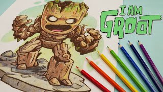 Малыш Грут. Как Нарисовать Грута. How to Draw Baby Groot
