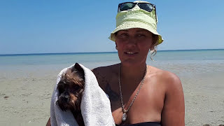 Дикий пляж . Безлюдный берег и самая  чистая вода . Геническ . Арабатская стрелка