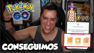 TESTEI PVP RANKEADO E PEGAMOS TODAS AS RECOMPENSAS! - Pokémon Go | Go Battle