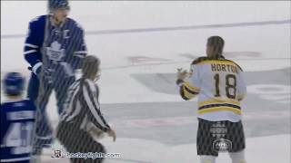 Nathan Horton vs Dion Phaneuf Mar 19, 2011