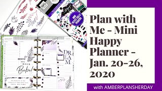 Plan with Me - Mini Happy Planner- Jan. 20-26, 2020