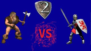 Stronghold 2 - 100 Swordsman VS 300 Berserks