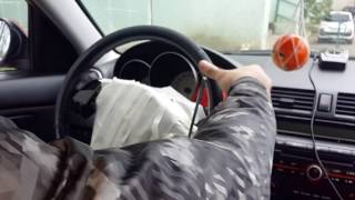 Как Покрасить  кожаный  руль на мазда 3