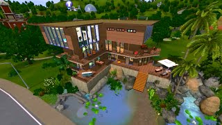 Sims 3 Дом над водопадом.