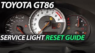 Toyota GT86 - Maintenance Required Light Reset