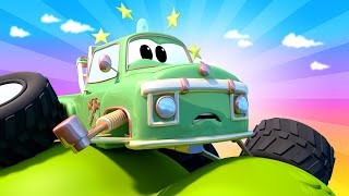 Monster Town - Moe esta atrapado en un árbol del acantilado | Dibujos animados para niñas y niños