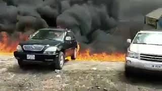 Пожар у рынка, Сиануквиль, Камбоджа, 4.11.18  Fire near the market, Sihanoukville, Cambodia, 4.11.18
