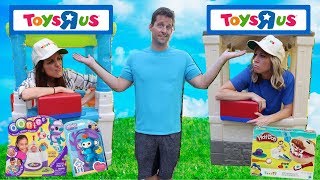 Pretend Toys R Us Stores Compete for Business !!!