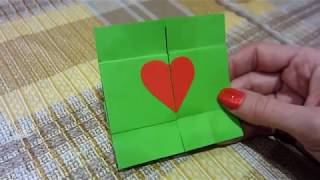 DIY : Kawaii Paper Card Birthday***Открытка на 14 ФЕВРАЛЯ***Как Сделать Бесконечную Открытку