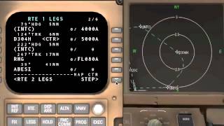 X-Plane 777 FMS LNAV