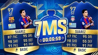 ? 97 TOTS SUAREZ DUAL YOUTUBER 7 MINUTE SQUAD BUILDER!! - FIFA 17 ULTIMATE TEAM