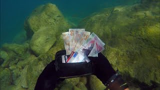 DENİZDE PARA DOLU ÇANTA BULDUM!SAHİBİNE YOLLADIM / I found a bag full of money