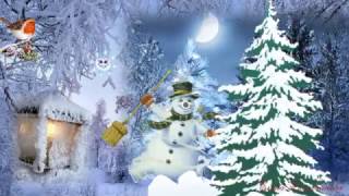 Снежный вальс.  Красивый танец снежинок.
