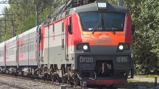 "Поваленные деревья после урагана!" ЭП20-035 с пассажирским поездом №144 "Москва - Кисловодск"