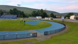 Spraying Water on the Field, TASD Sports Field, Stadium, Complex, Tamaqua, 8-30-2015