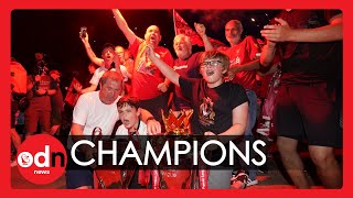 Crazy Scenes at Anfield as Liverpool Win First Premier League Title