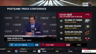 Erik Spoelstra -- Miami Heat vs New York Knicks 03/21/18